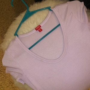 Lavender Guess Short Sleeve Body Suit